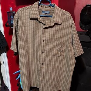 Croft & Barrow Brown Casual Button Down Shirt